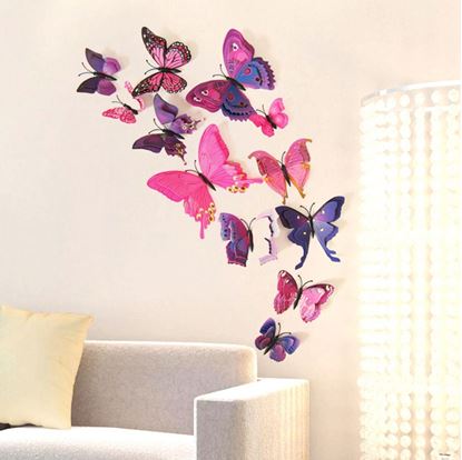 Obrázok 3D motýle na stenu