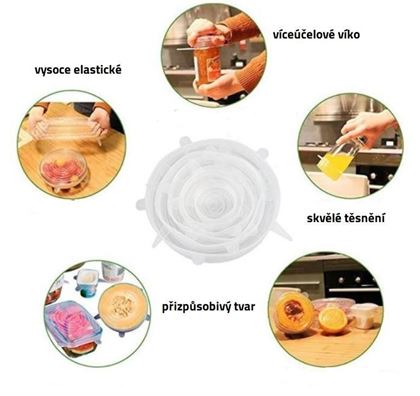 Obrázok z Silikónové viečka na potraviny 6ks