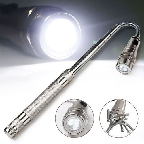 Telescopic flashlight - silver
