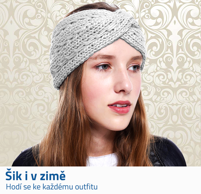 	Pletená zimní čelenka