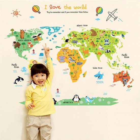 dětská mapa světa