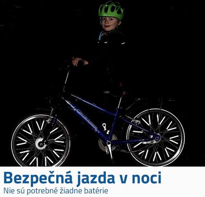 Svietiace tyčky na bicykel