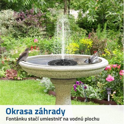 solární zahradní fontána