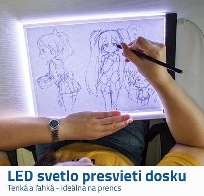 Svítící LED deska na obkreslování	