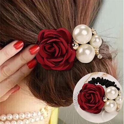 Obrázok Gumička s ružou a perlou