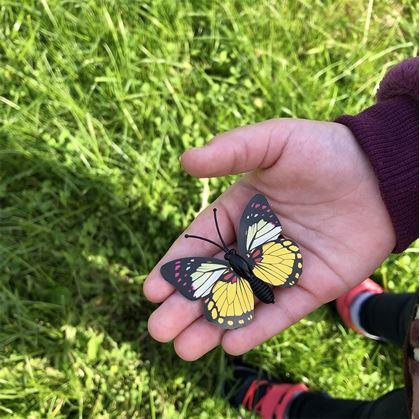 Obrázok z Sponky do vlasov motýliky 10 ks - žlté