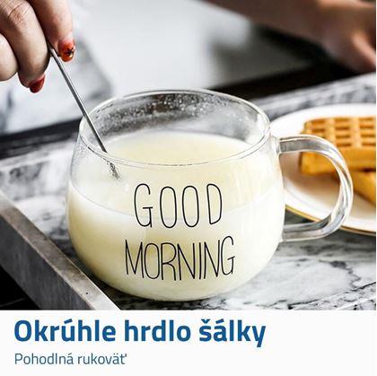 Obrázok z Sklenený hrnček Good morning