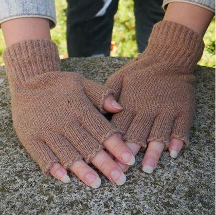 Obrázok z Bezprstové rukavice - hnedé