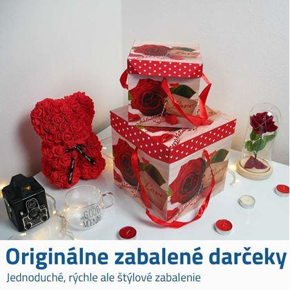 Obrázok z Darčeková krabička 15 cm - valentínska ruža