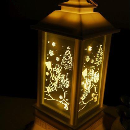 Obrázok z Vianočný LED svietnik - snehuliak