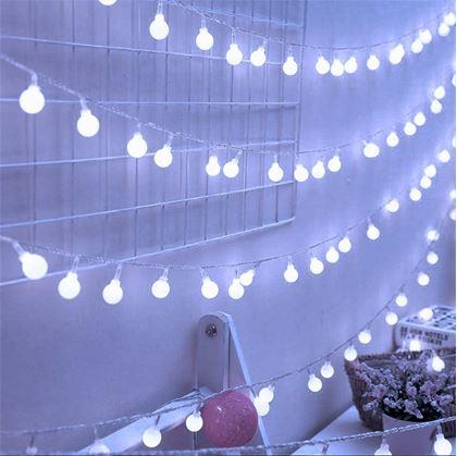 Obrázok z LED svetelná reťaz malé žiarovky - studené svetlo