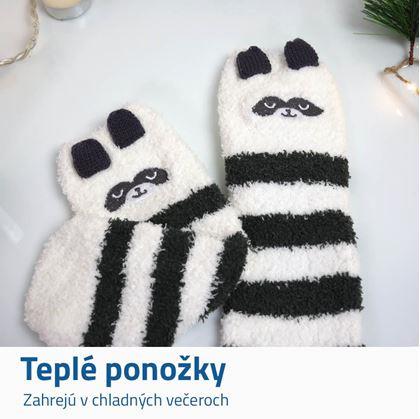 Obrázok z Teplé ponožky v darčekovej krabičke - panda