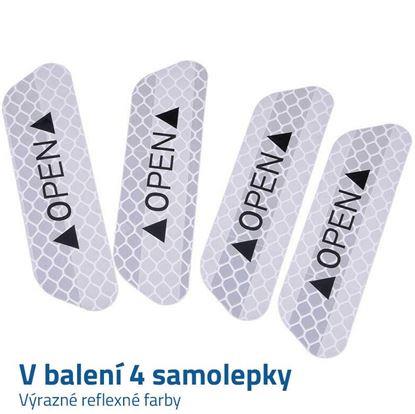 Reflexní samolepky na auto 4 ks - bílé