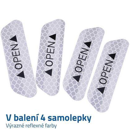 Reflexní samolepky na auto 4 ks - bílé