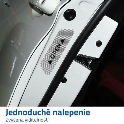 Reflexní samolepky na auto 4 ks - bílé