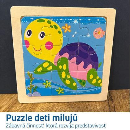 Drevené puzzle pre deti - korytnačka