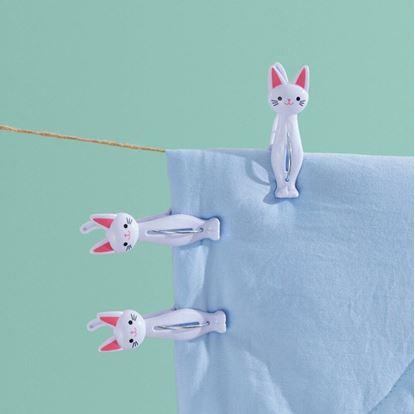 Obrázok Kolíčky na bielizeň mačka 4 ks