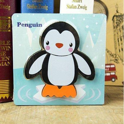 Obrázok z Drevené puzzle pre najmenších - tučniak