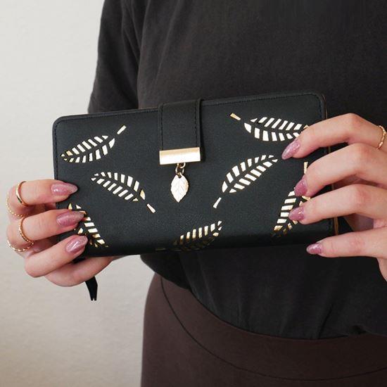 Obrázok z Dámska peňaženka s pierkom - čierna