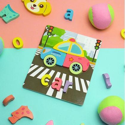 Obrázok z Anglické puzzle pre najmenších - autíčko