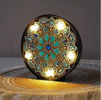 Obrázok Diamantové maľovanie LED lampička mandala