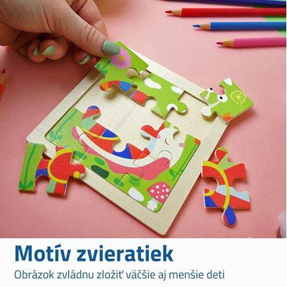 Obrázok z Drevené puzzle pre deti - slimák