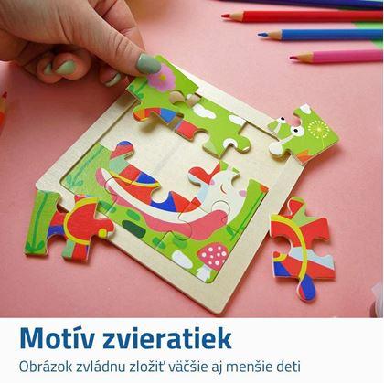 Obrázok z Drevené puzzle pre deti - slimák