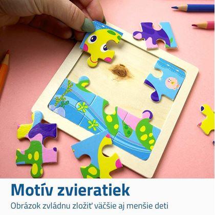 Obrázok z Drevené puzzle pre deti - korytnačka