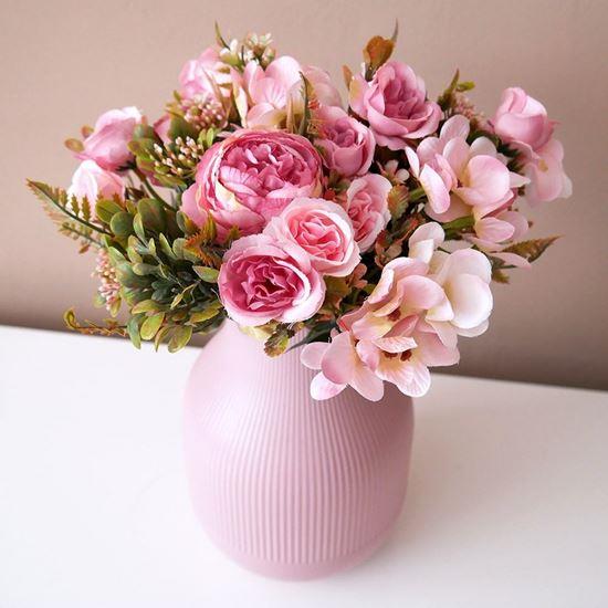 Obrázok z Dekoratívne umelé kvety - ružové