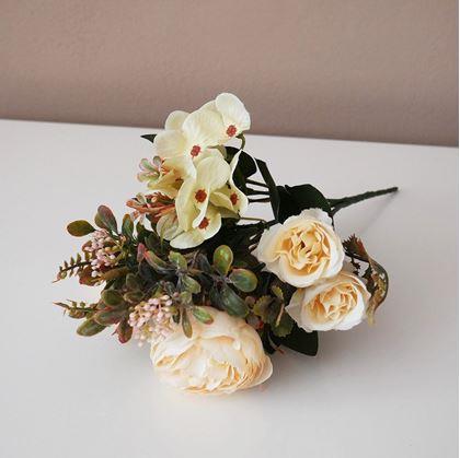 Obrázok z Dekoratívne umelé kvety -  krémové