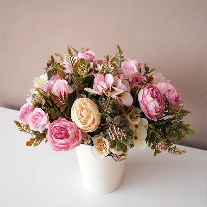Obrázok z Dekoratívne umelé kvety - ružové