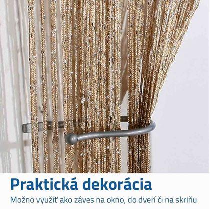 Obrázok z Šnúrkový záves - svetlo hnedá