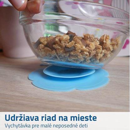 Protiskluzová přísavka na dětské nádobí - modrá