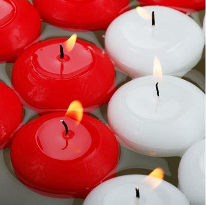 Obrázok z Plávajúce sviečky 10 ks - červená