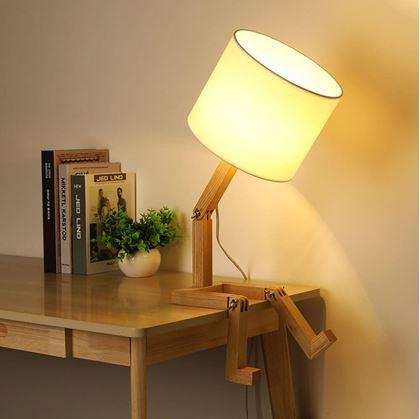 Obrázok z Drevená stolná lampa