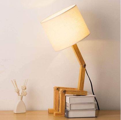 Obrázok z Drevená stolná lampa