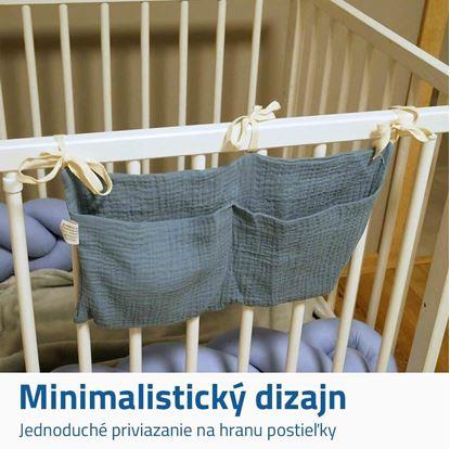 Obrázok Mušelínový vreckár na postieľku