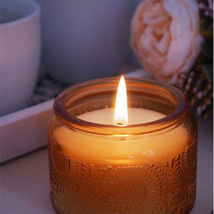 Obrázok z Vónna sviečka v skle - žltá, jantár a ľalia