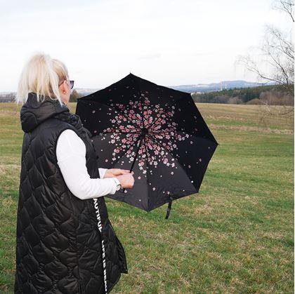 Skládací deštník - květiny