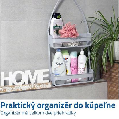 Obrázok Organizér do kúpeľne s háčikmi