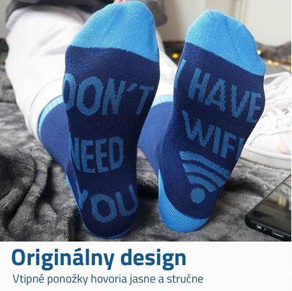 Obrázok Ponožky - nepotrebujem ťa, mám Wi-Fi