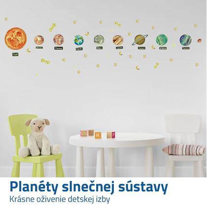 Samolepky na zeď - svítící planety