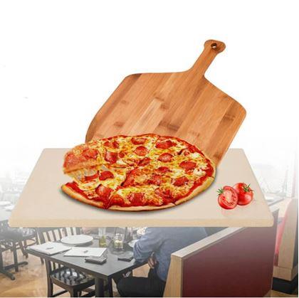 Obrázok z Kameň na pizzu s drevenou špachtľou