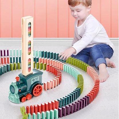 Obrázok Vláčik stavajúci domino