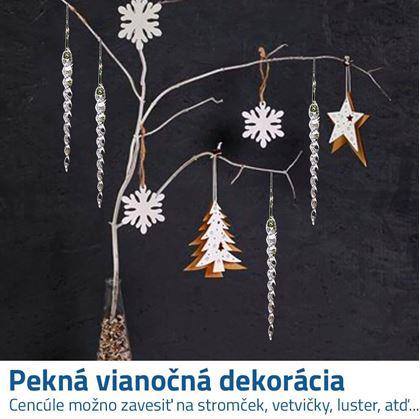 Vánoční ozdoby rampouchy 12 ks