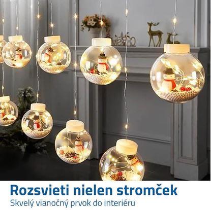 Vánoční svítící koule - sněhulák