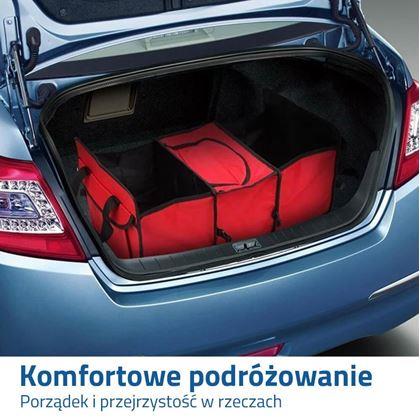 Obrázok z Organizér do auta s termo priehradkou - červený