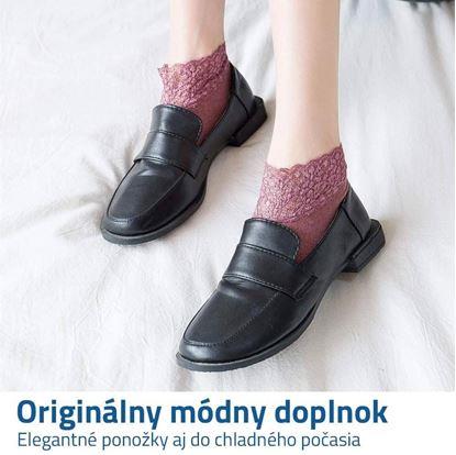 Teplé krajkové ponožky