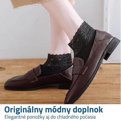 Teplé krajkové ponožky