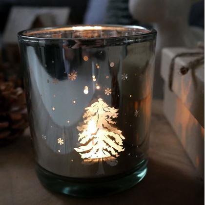 Obrázok z Svietnik na čajovú sviečku - zimný les